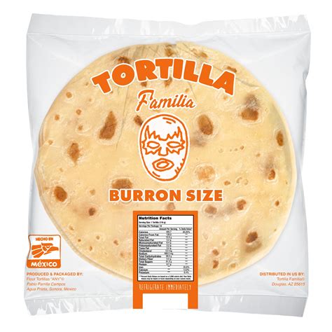Tortilla Familia Hand Made Flour Tortillas Burr N Size 12 Pack