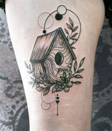 Unique Birdhouse Tattoo Ideas