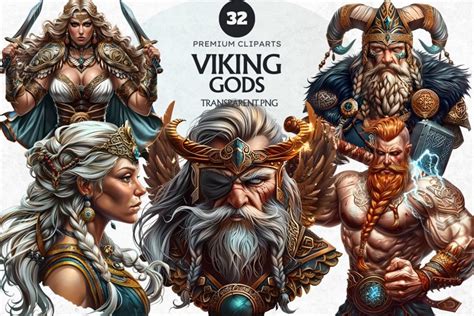 Viking Gods And Goddesses Clipart Set Norse Mythology Celtic Viking Gods And Goddesses Clipart Set Norse Mythology Celtic