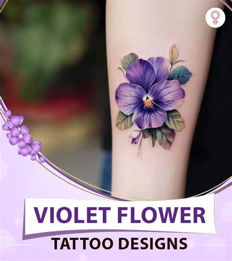 Violet Flowers Tattoos