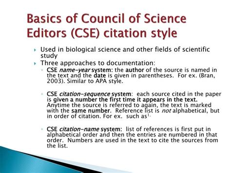 What Citation Format for Science Mastery?