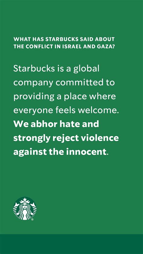 What Has Starbucks Said About The Conflict In Israel And Gaza