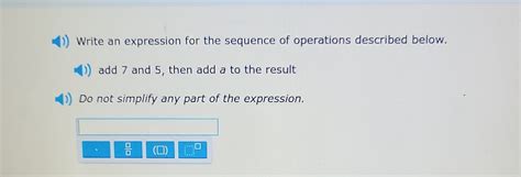 Expression for sequence of operations in concise math