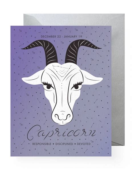 Zodiac Astrology Birthday Greeting Card Capricorn December 22 January 19 Responsible Disciplined Devoted Zodiac Astrology Birthday Greeting Card Capricorn December 22 January 19 Responsible Disciplined Devoted